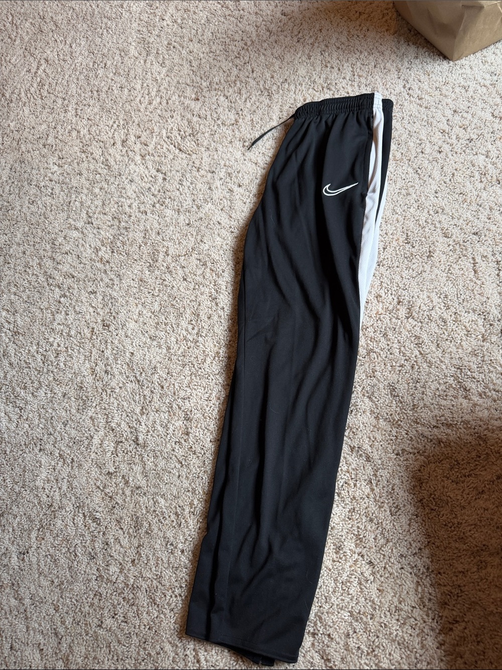 Nike Black Womens Joggers with White Side Panel